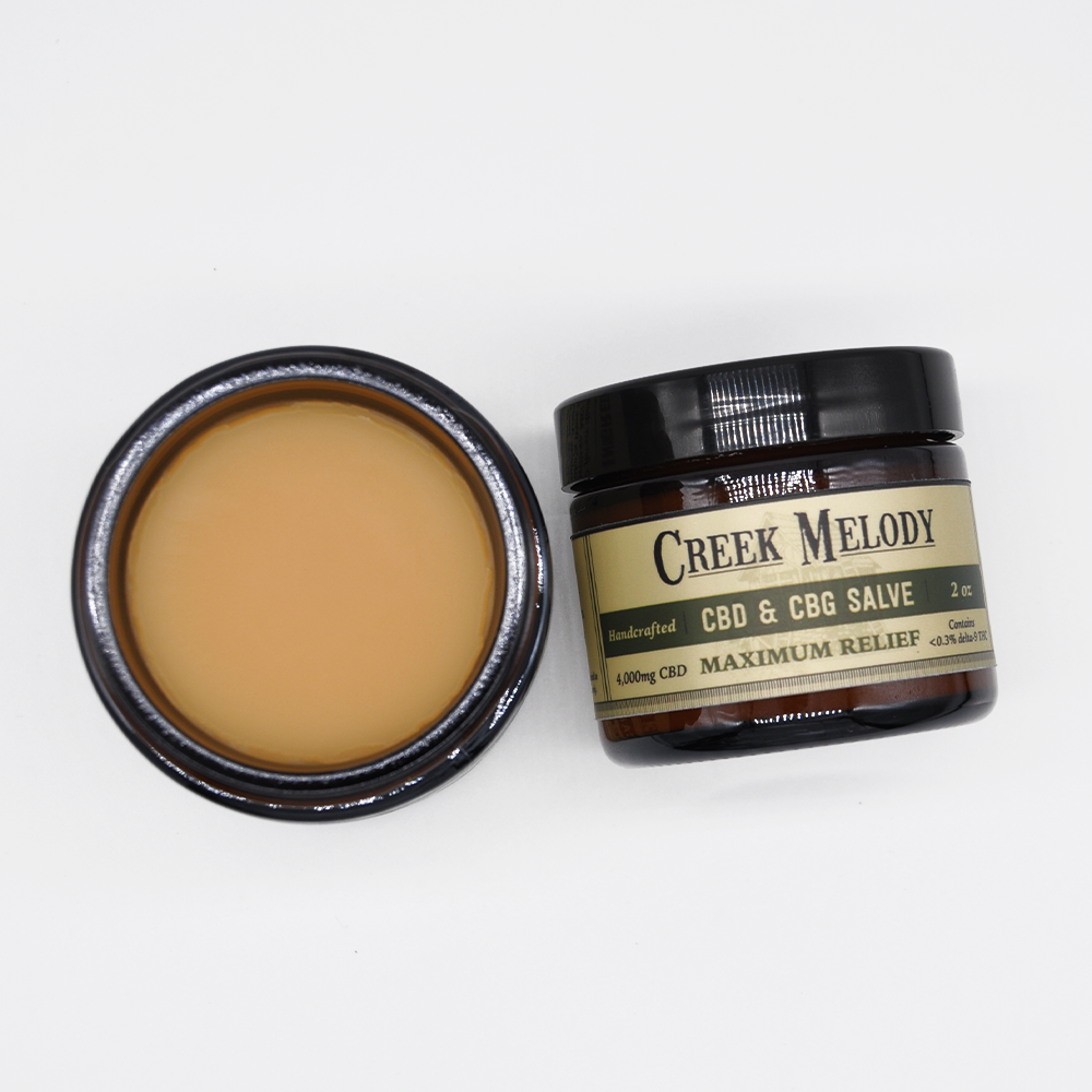 Creek Melody CBD & CBG Salve, 4000mg, 2oz | The Hemp Company NC