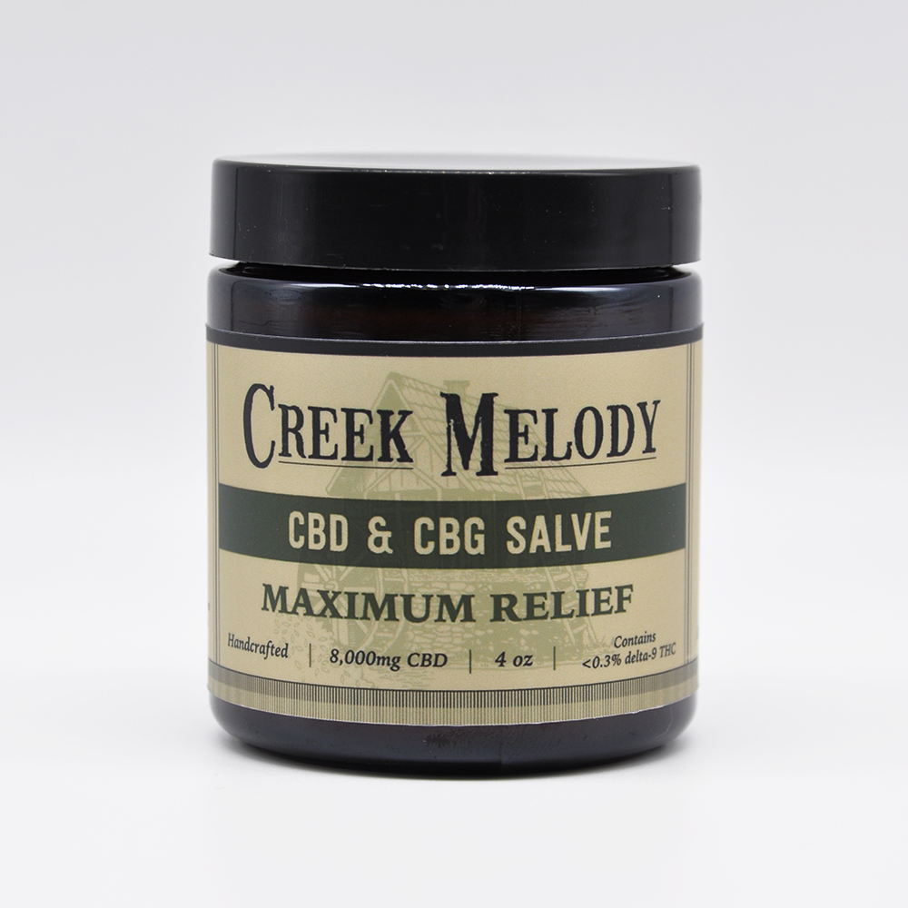 Creek Melody CBD & CBG Salve, 8000mg, 4oz | The Hemp Company NC