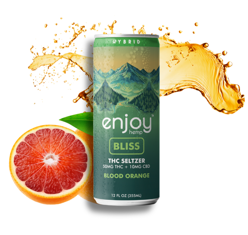 Enjoy 50mg THC Bliss Seltzer (Hybrid) - Blood Orange | The Hemp